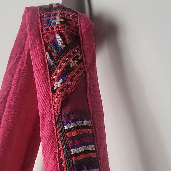 Anthropologie Tolani PatchWork Embroider Beaded Sequin Boho Batik Indian Bag Art - Picture 10 of 15